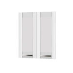 Άνω Πορτάκια-Τζάμι Charlotte Λευκό 60x71.8x1.6cm