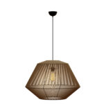 Κρεμαστό Μονόφωτο Φωτιστικό Καφέ 802 Ε27 Φ40x130cm