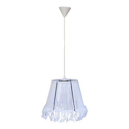 Φωτιστικό Κρεμαστό Μονόφωτο Λευκό Ε27 Φ30x85cm