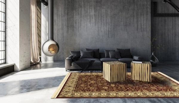 ΧΑΛΙ PERSIA 1533 BURGUNDY ΜΕ ΚΡΟΣΣΙ - 160X230