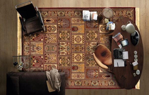 ΧΑΛΙ PERSIA 6283 BURGUNDY ΜΕ ΚΡΟΣΣΙ - 133X190