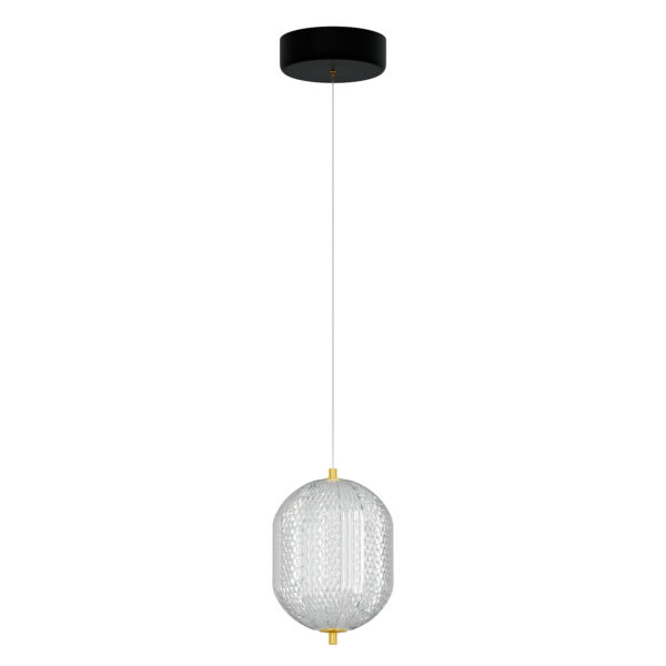 Φωτιστικό Κρεμαστό Led 18W 4000K Χρυσό 20x15x120cm