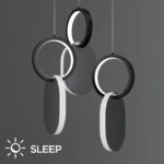 Φωτιστικό Κρεμαστό Symmetric 1G Led 45W Νίκελ Ματ Φ25x120cm