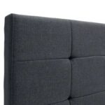 Κρεβάτι Iro υφασμάτινο με αποθηκευτικό χώρο χρώμα ανθρακί 160x200εκ.