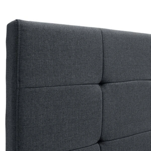 Κρεβάτι Iro υφασμάτινο με αποθηκευτικό χώρο χρώμα ανθρακί 160x200εκ.