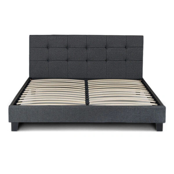 Κρεβάτι Sissy υφασμάτινο χρώμα ανθρακί 160x200εκ.