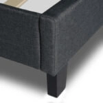 Κρεβάτι Sissy υφασμάτινο χρώμα ανθρακί 160x200εκ.