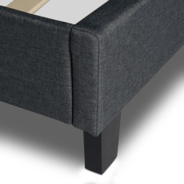 Κρεβάτι Sissy υφασμάτινο χρώμα ανθρακί 160x200εκ.