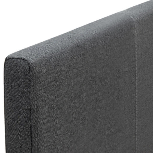 Κρεβάτι Flat υφασμάτινο χρώμα ανθρακί 160x200εκ.