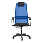 Καρέκλα γραφείου Prince με ύφασμα Mesh χρώμα μπλε - μαύρο 66,5x70x123/133εκ.