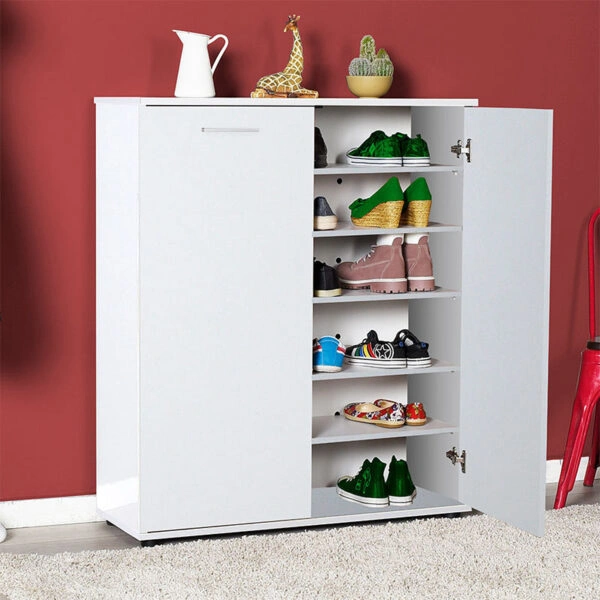 Ντουλάπι - παπουτσοθήκη 24 ζευγών Ultra  δίφυλλο σε χρώμα λευκό 91x35x108εκ.