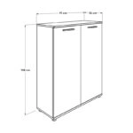 Ντουλάπι - παπουτσοθήκη 24 ζευγών Ultra  δίφυλλο σε χρώμα λευκό 91x35x108εκ.