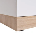 Ντουλάπα ρούχων Base  τετράφυλλη από μελαμίνη σε χρώμα λευκό - sonoma 137x52x198εκ.