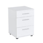 Κομοδίνο - συρταριέρα γραφείου Trendline από μελαμίνη σε χρώμα λευκό 40x39x57εκ.