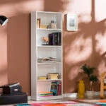 Βιβλιοθήκη μελαμίνης Max  σε χρώμα λευκό 58x23x170εκ.