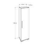 Ντουλάπα ρούχων - παπουτσοθηκη 16 ζευγών Diamond  μονόφυλλη σε λευκό 50x35x187εκ.