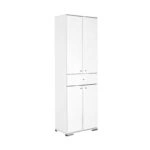 Ντουλάπα ρούχων Diamond δίφυλλη σε χρώμα λευκό 60x38x187εκ.