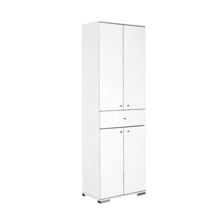 Ντουλάπα ρούχων Diamond δίφυλλη σε χρώμα λευκό 60x38x187εκ.