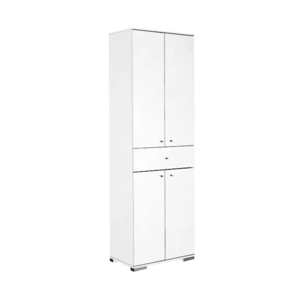 Ντουλάπα ρούχων Diamond δίφυλλη σε χρώμα λευκό 60x38x187εκ.