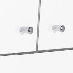 Ντουλάπα ρούχων Diamond δίφυλλη σε χρώμα λευκό 60x38x187εκ.