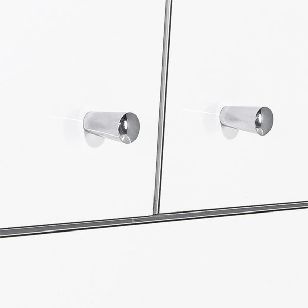 Ντουλάπα ρούχων Diamond δίφυλλη σε χρώμα λευκό 60x38x187εκ.