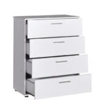 Συρταριέρα μελαμίνης Trendline  σε χρώμα λευκό 73x44x96εκ.