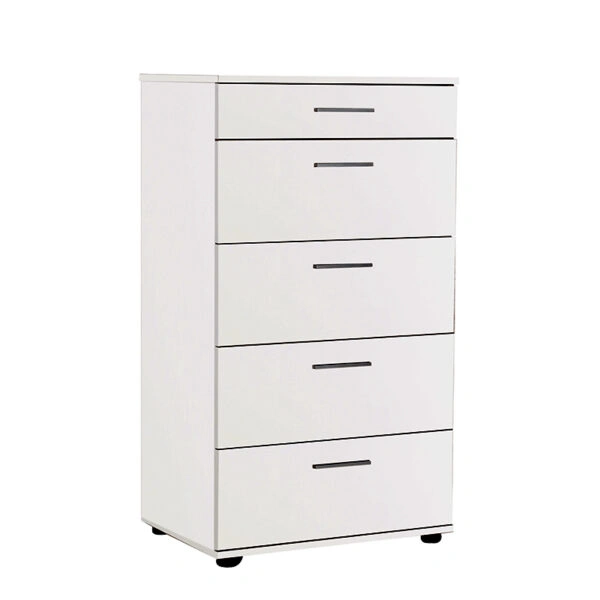 Συρταριέρα μελαμίνης Trendline με σε χρώμα λευκό 60x44x108εκ.