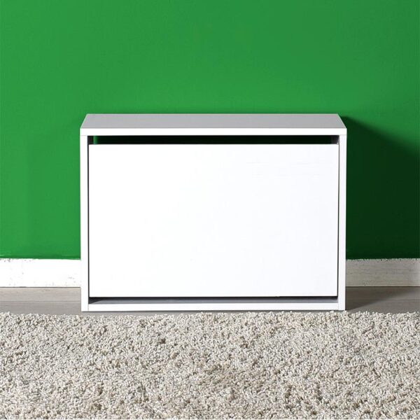 Παπουτσοθήκη μελαμίνης Step 6 ζευγών σε χρώμα λευκό 60x30x42εκ.