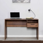 Γραφείο εργασίας Concept από μελαμίνη σε χρώμα καρυδί 120x60x75εκ.