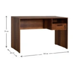 Γραφείο εργασίας Concept από μελαμίνη σε χρώμα καρυδί 120x60x75εκ.