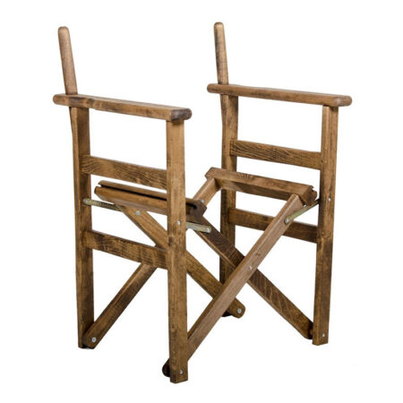 Πολυθρόνα σκηνοθέτη Klara πτυσσόμενη (μόνο σκελετός) ξύλο οξιάς σε καρυδί εμποτισμού 61x51x86εκ.