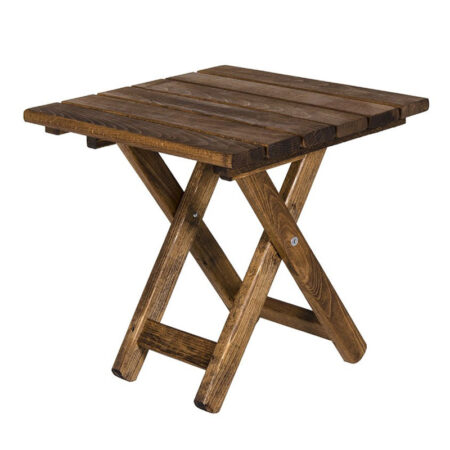 Τραπεζάκι πτυσσόμενο Klara από ξύλο οξιάς σε χρώμα καρυδί εμποτισμού 45x45x45εκ.