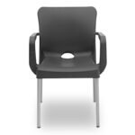 Πολυθρόνα κήπου Τerry  από PP χρώμα ανθρακί 55x54x81εκ.