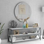 Καθρέφτης τοίχου Losta  χρώμα λευκό 60x60x2,2εκ.