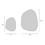 Σετ καθρεφτών τοίχου Denza 2 τμχ. χρώμα λευκό 100x80x2,2εκ.