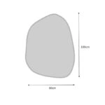 Καθρέφτης τοίχου Denza  χρώμα λευκό 100x80x2,2εκ.