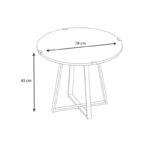 Τραπεζάκι σαλονιού Mauricio μεταλλικό - μελαμίνης χρώμα sonoma - ανθρακί 78x78x43εκ.