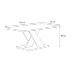 Τραπεζάκι σαλονιού Marcello  μελαμίνης χρώμα sonoma - γκρι σκυροδέματος 110x55x48εκ.