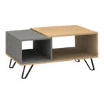 Τραπεζάκι σαλονιού Don μελαμίνης χρώμα sonoma - γκρι σκυροδέματος 90x55x44εκ.