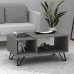 Τραπεζάκι σαλονιού Don μελαμίνης χρώμα γκρι σκυροδέματος 90x55x44εκ.