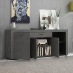 Μπουφές μελαμίνης Joseph χρώμα γκρι σκυροδέματος 177x40x76εκ.