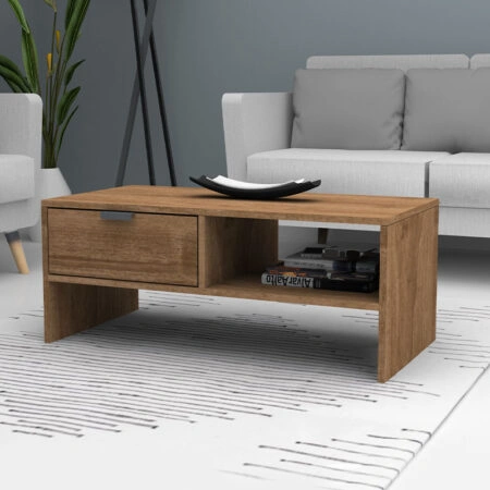 Τραπεζάκι σαλονιού Galaxy χρώμα καρυδί 100x50x42εκ.