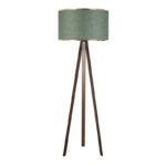 Φωτιστικό δαπέδου Rosling  Mdf/ύφασμα Pvc χρώμα καρυδί/κυπαρισσί 38x21x140εκ.