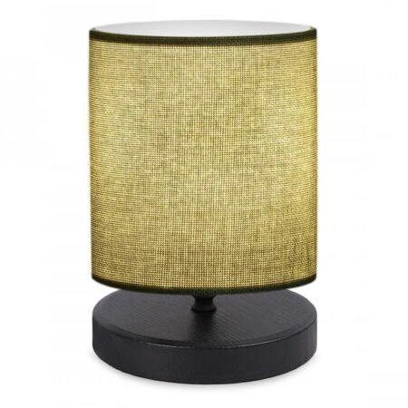 Φωτιστικό επιτραπέζιο Hassard ύφασμα/Mdf χρώμα πράσινο/μαύρο 15x16x22εκ.