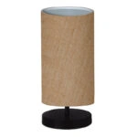 Φωτιστικό επιτραπέζιο Huls ύφασμα/ξύλο/μέταλλο χρώμα φυσικό/μαύρο 15x24x30εκ.