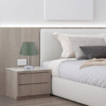 Φωτιστικό επιτραπέζιο Jules ύφασμα Pvc χρώμα κυπαρισσί/ασημί 22x17x37εκ.