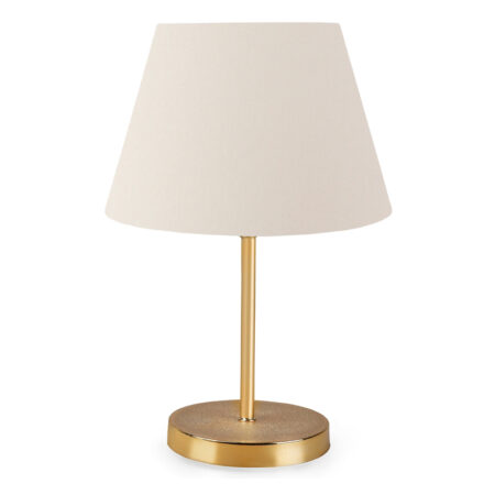 Φωτιστικό επιτραπέζιο Rosenthal ύφασμα Pvc χρώμα κρεμ/χρυσό 22x17x37εκ.