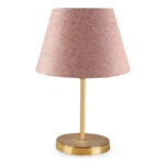 Φωτιστικό επιτραπέζιο Rosenthal  ύφασμα Pvc χρώμα ροζ/χρυσό 22x17x37εκ.