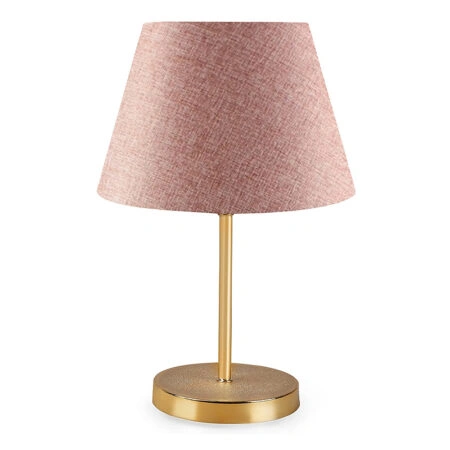 Φωτιστικό επιτραπέζιο Rosenthal ύφασμα Pvc χρώμα ροζ/χρυσό 22x17x37εκ.