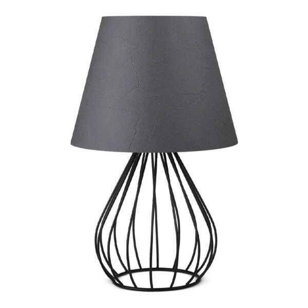 Φωτιστικό επιτραπέζιο Akerlind  ύφασμα Pvc/μέταλλο χρώμα ανθρακί/μαύρο 22x17x36εκ.